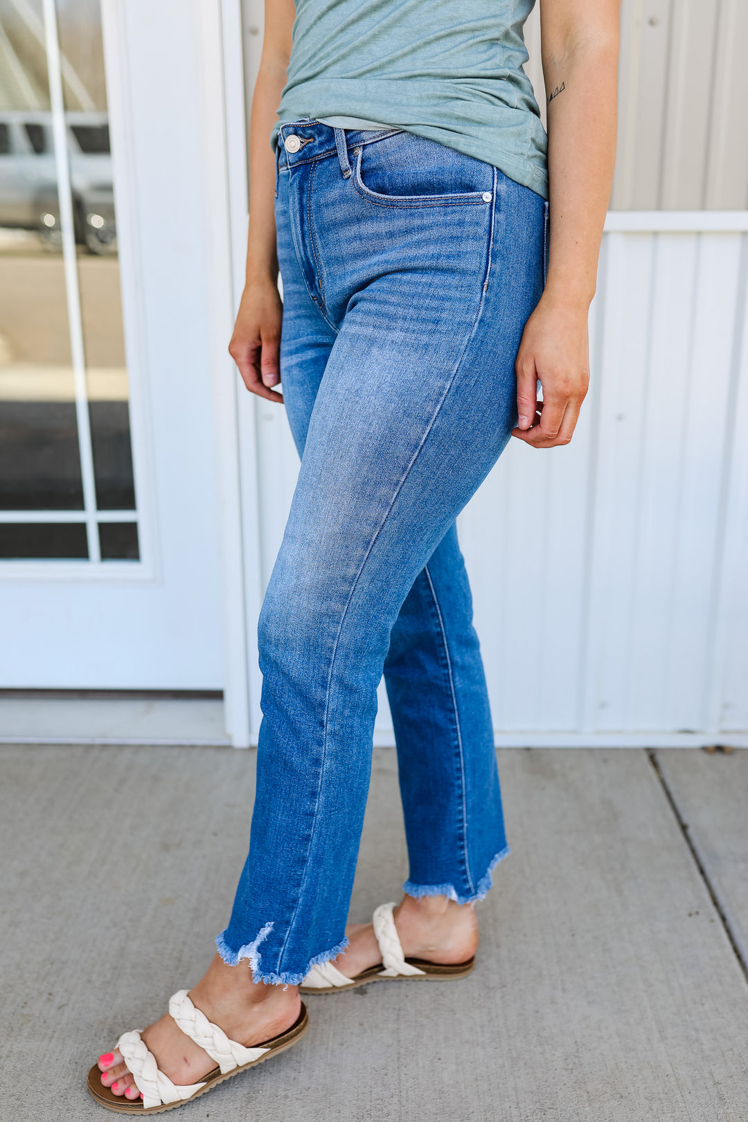 Mia High Rise Straight Fit Denim