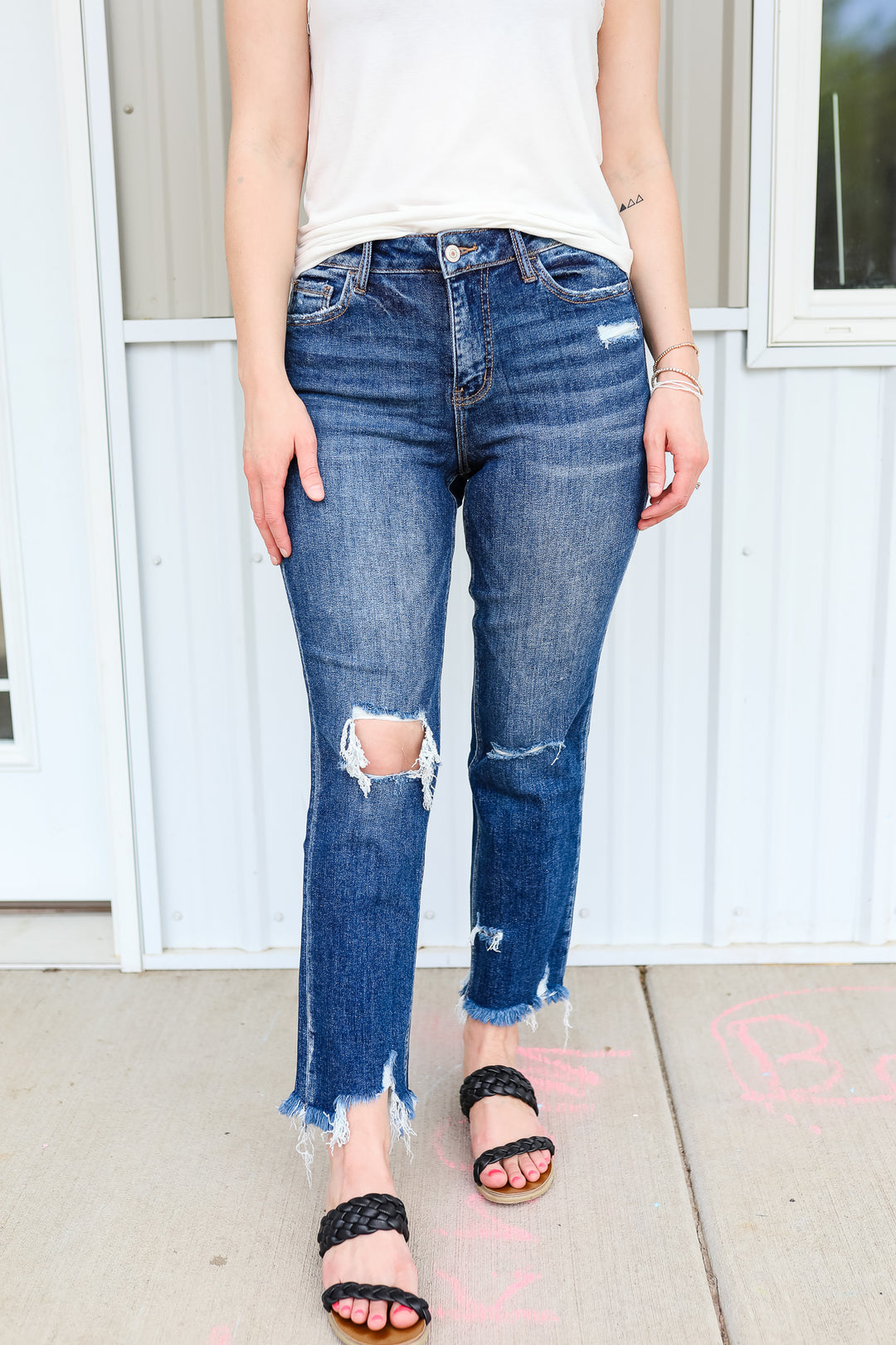 Wild and Worn Crop Straight Denim