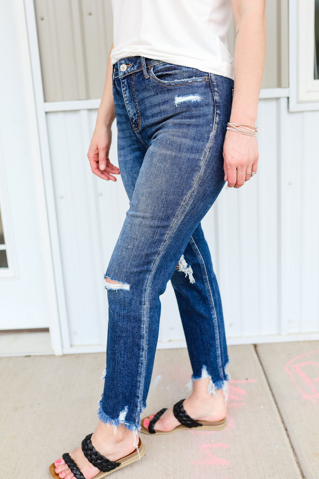 Wild and Worn Crop Straight Denim