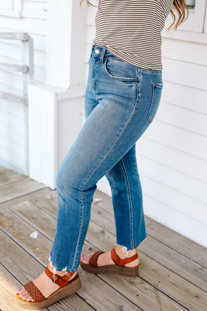 VERVET: Chance High Rise Straight Jeans