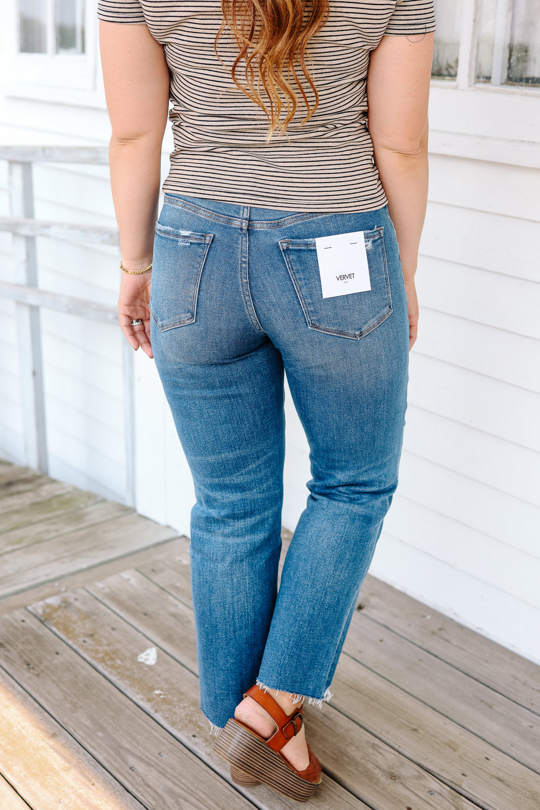 VERVET: Chance High Rise Straight Jeans