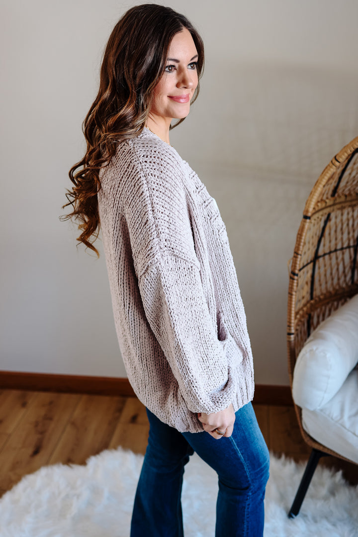 Cherish Chunky Cardigan - Nude