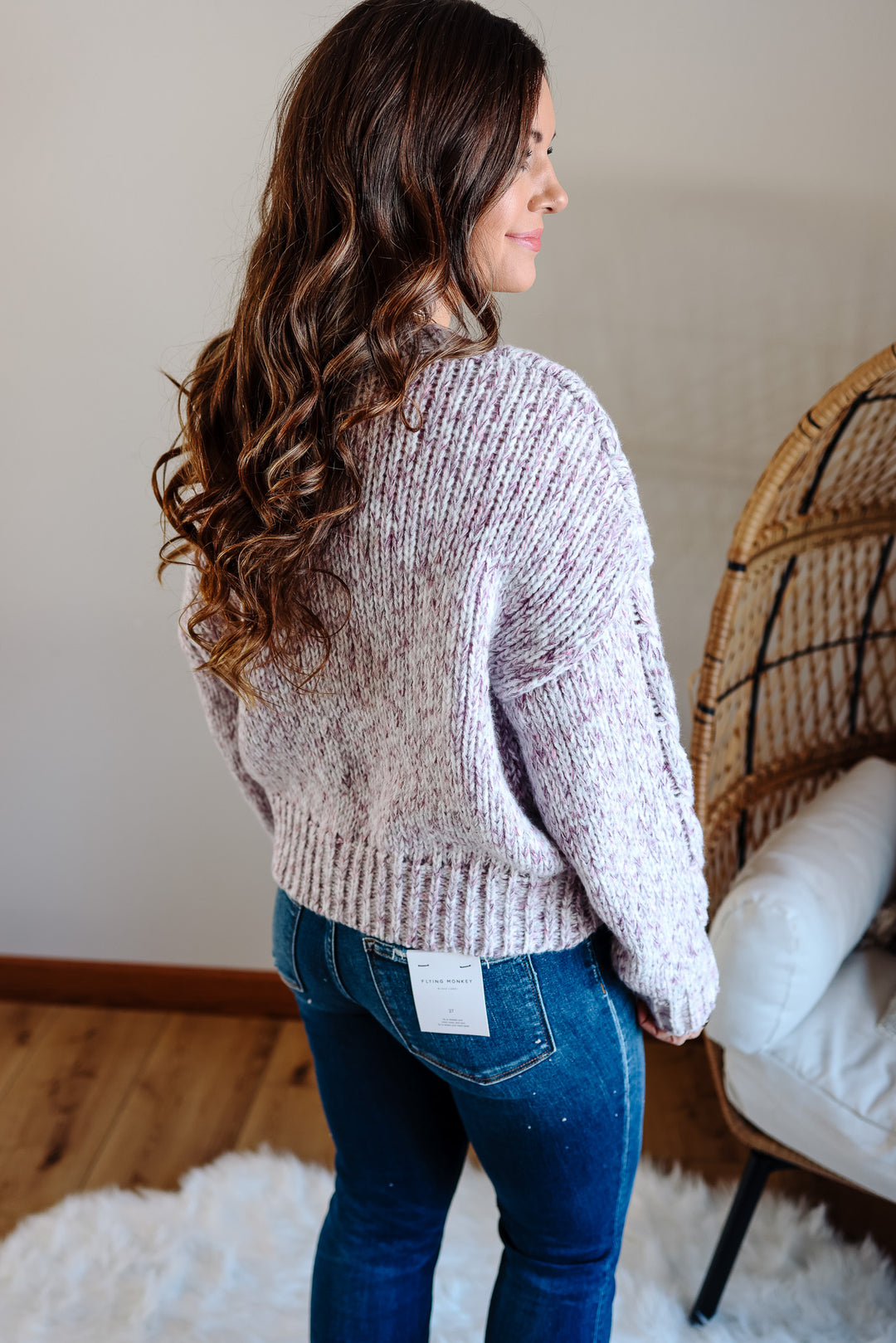 Hartley Chunky Knit Cardigan - Mauve