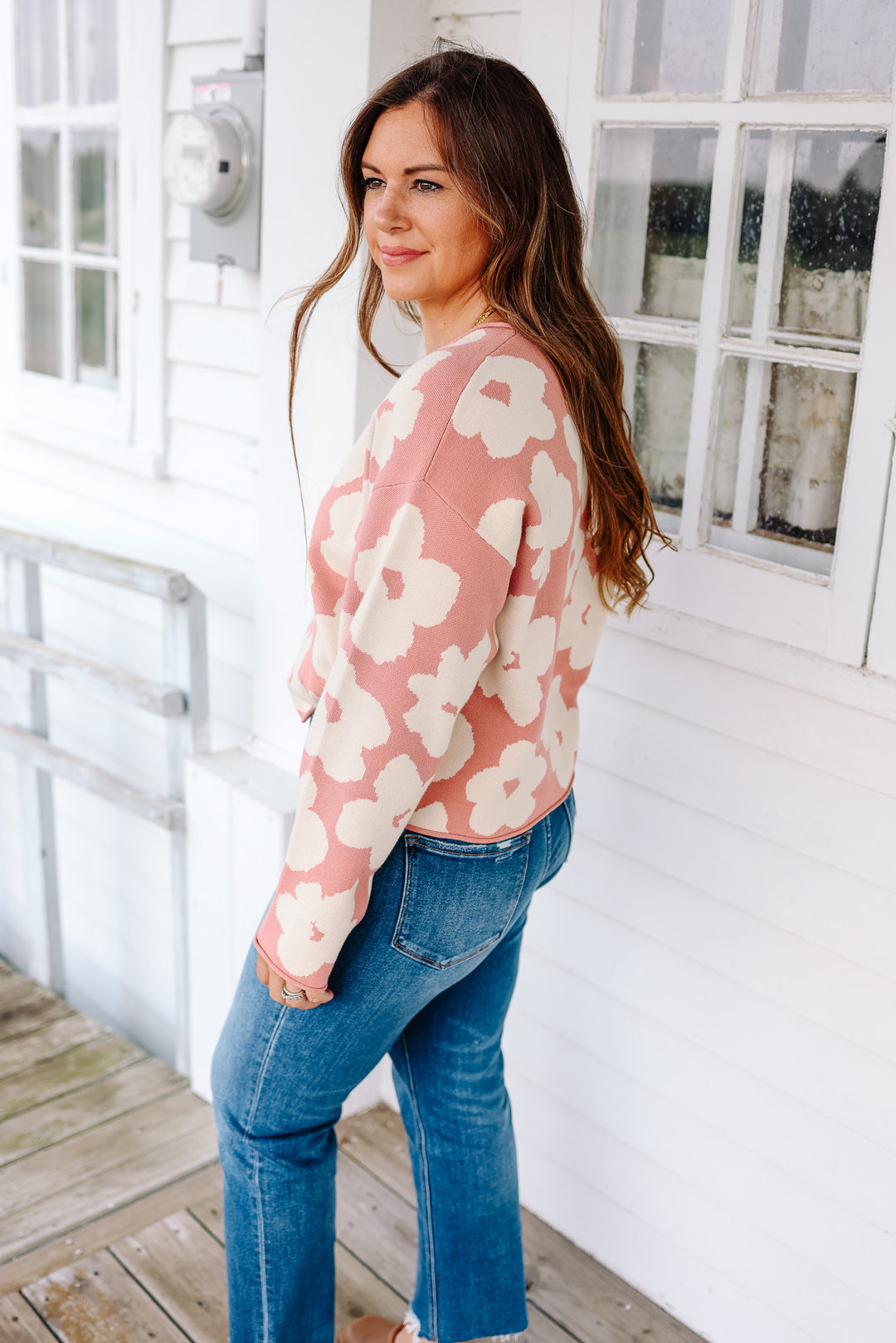 Grace Floral Jacquard Sweater