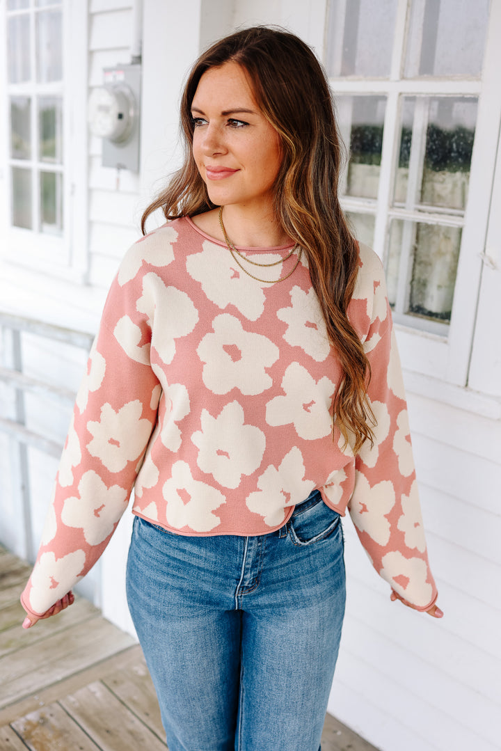 Grace Floral Jacquard Sweater