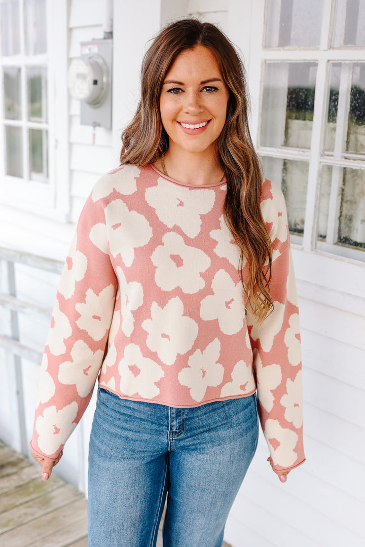 Grace Floral Jacquard Sweater