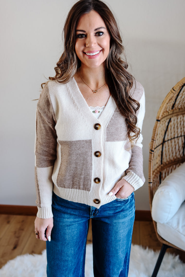 Ellie Square Block Cardigan