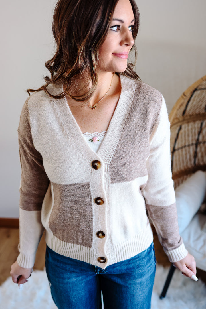 Ellie Square Block Cardigan