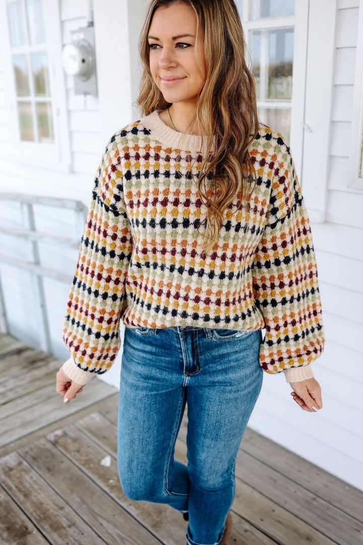 Jemma Hexagon Knit Sweater