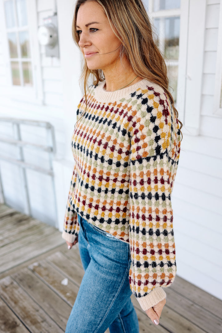 Jemma Hexagon Knit Sweater