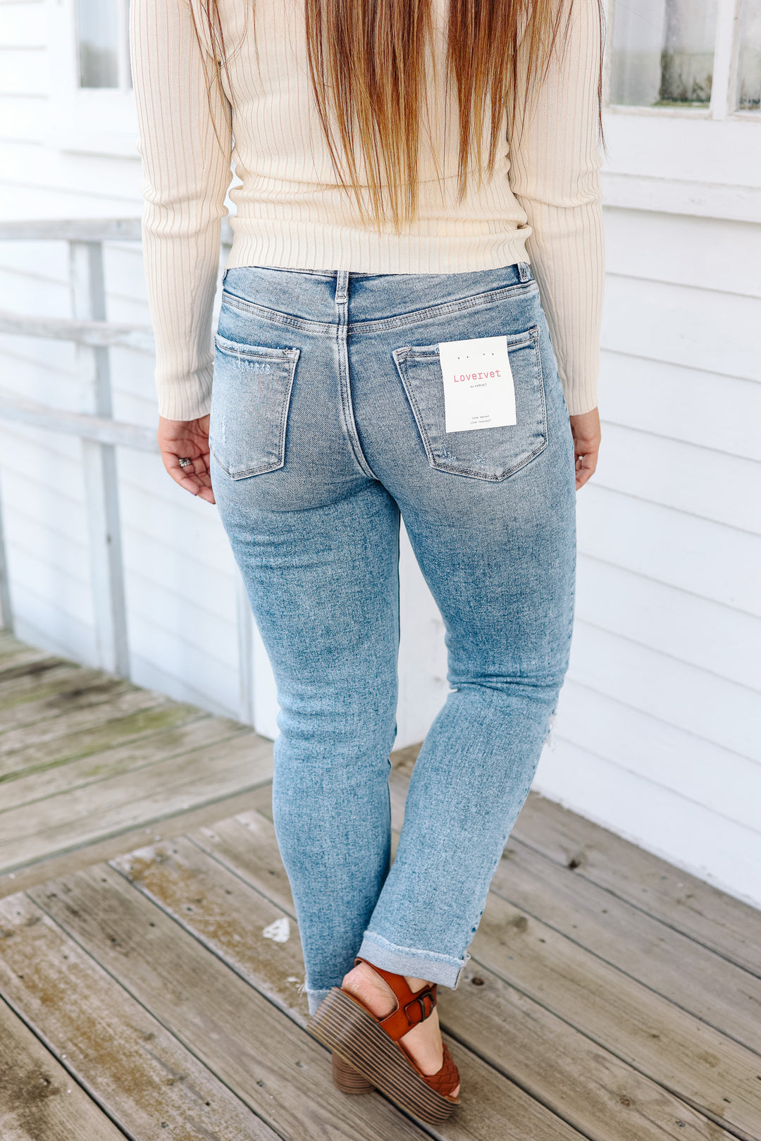 LOVERVET: Tatum Tummy Control Cuffed Jeans