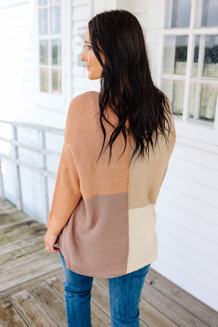 Remi Colorblock Sweater - Marsala