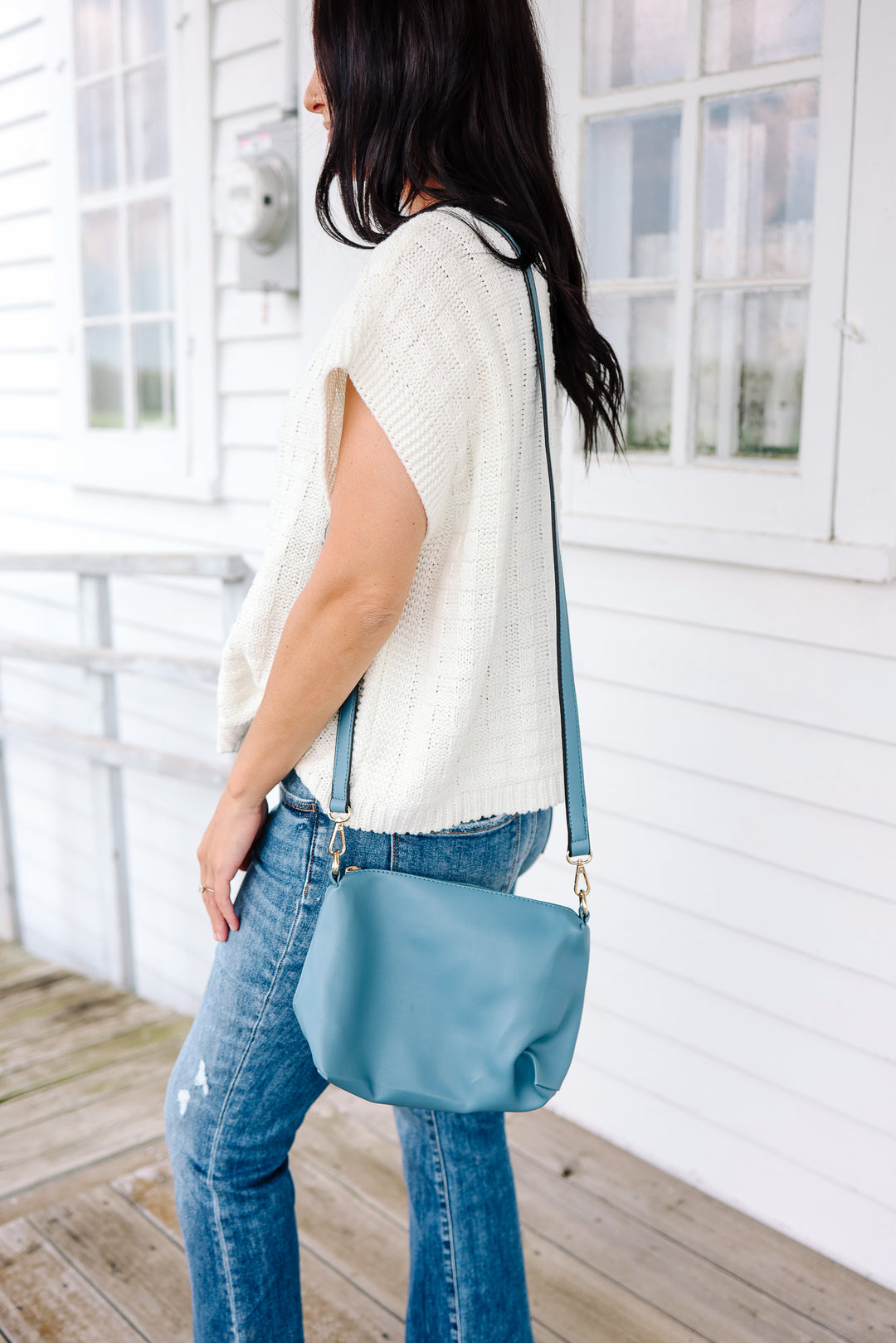 Celeste Dual Handle Hobo - Steel Blue