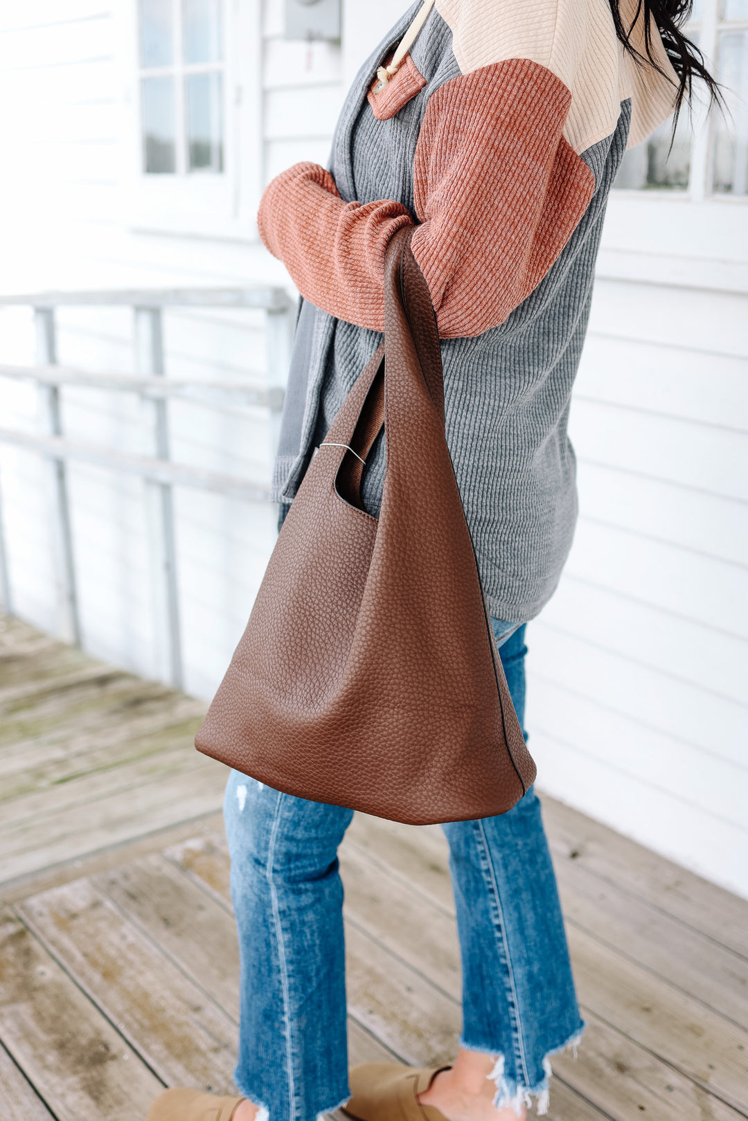 Shannon Soft Classic Hobo Purse - Chocolate