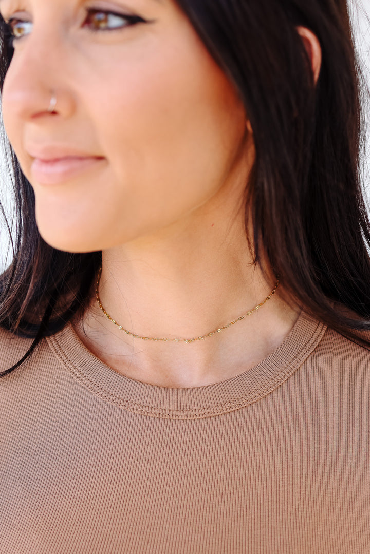 Carambola Dainty Chain Choker Necklace