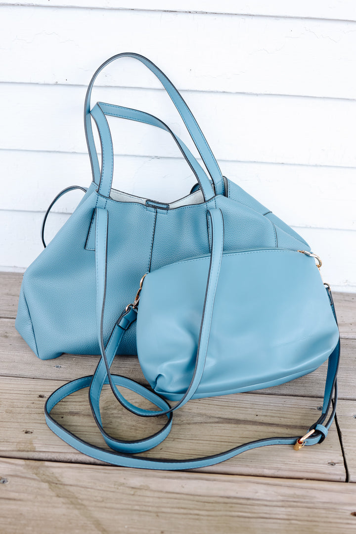 Celeste Dual Handle Hobo - Steel Blue