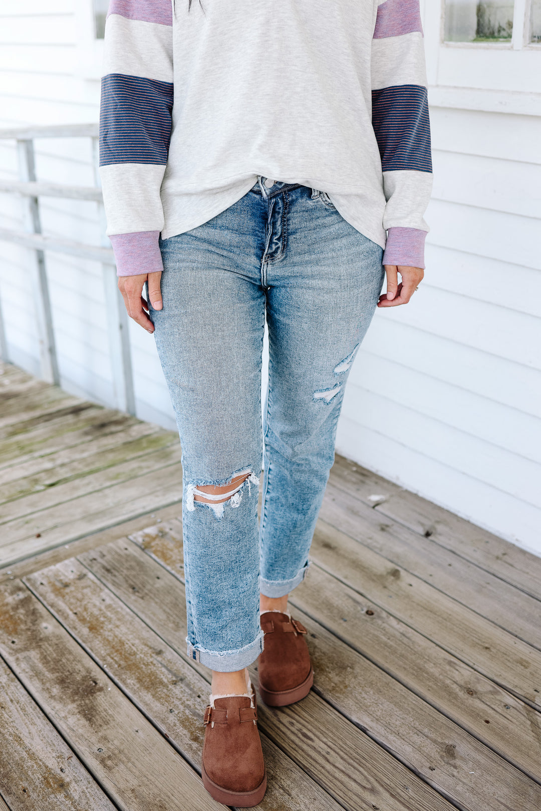 LOVERVET: Tatum Tummy Control Cuffed Jeans