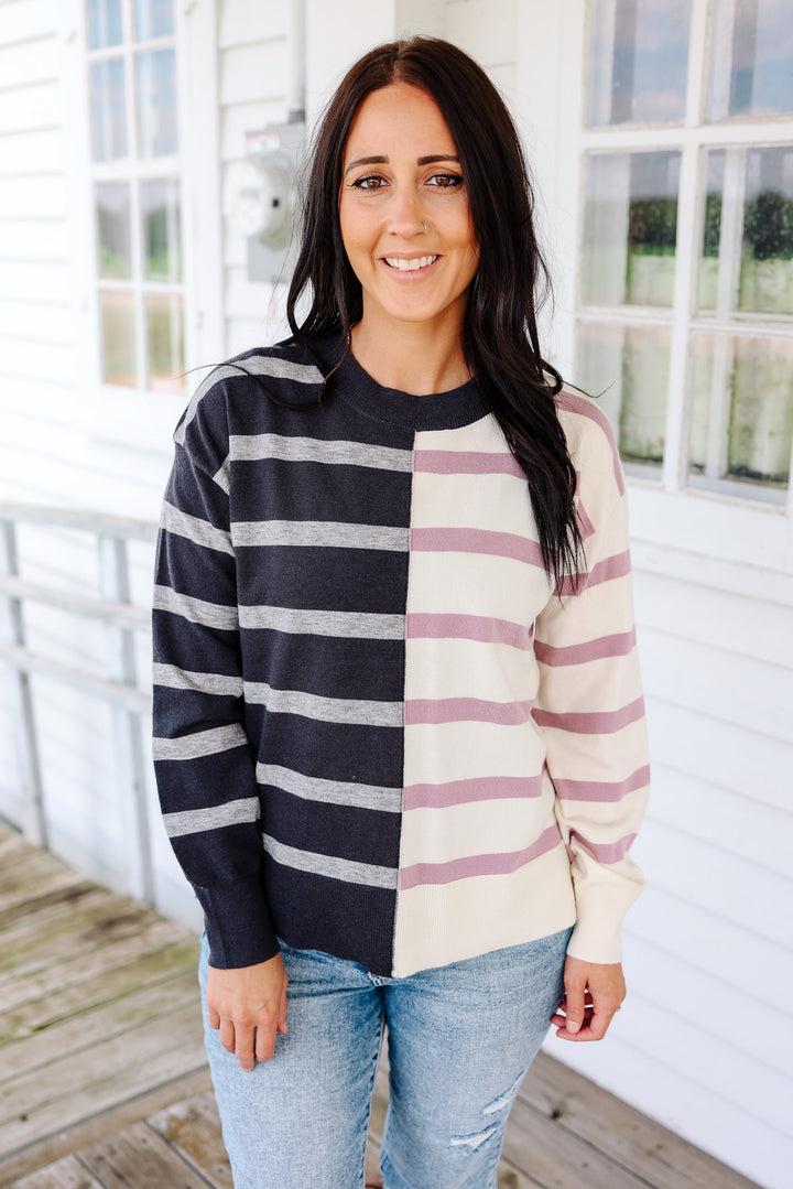 Collins Stripe Color Block Sweater