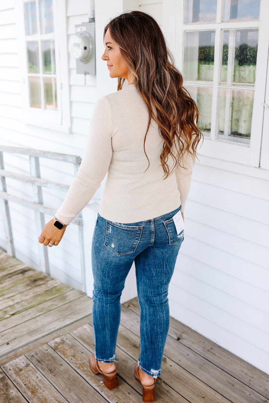 Andrea Long Sleeve Sweater - Oatmeal