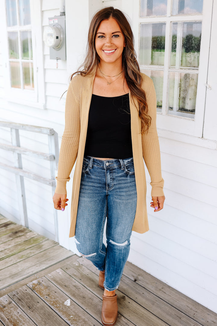 Reyna Duster Cardigan - Mustard