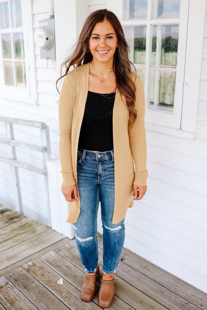 Reyna Duster Cardigan - Mustard