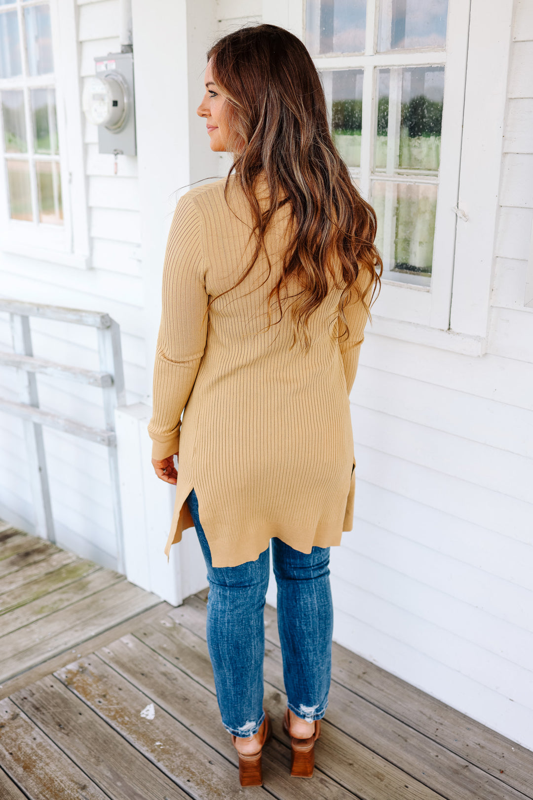 Reyna Duster Cardigan - Mustard