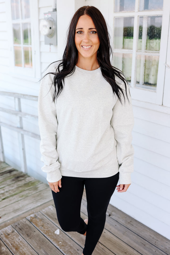 Peyton Crewneck Sweatshirt - Light Grey