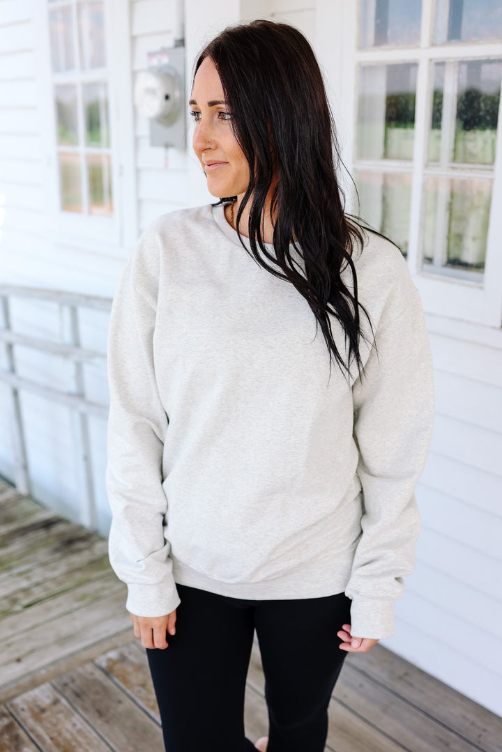 Peyton Crewneck Sweatshirt - Light Grey