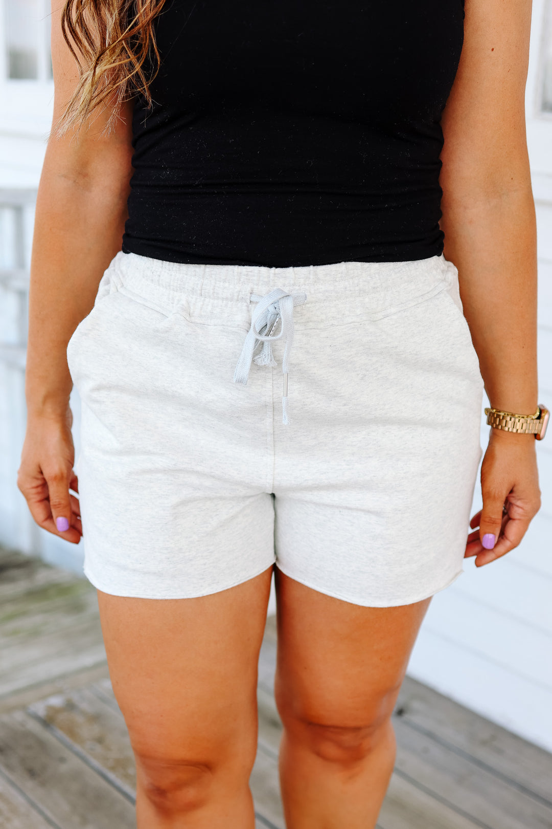 Mila Lounge Shorts - Light Grey