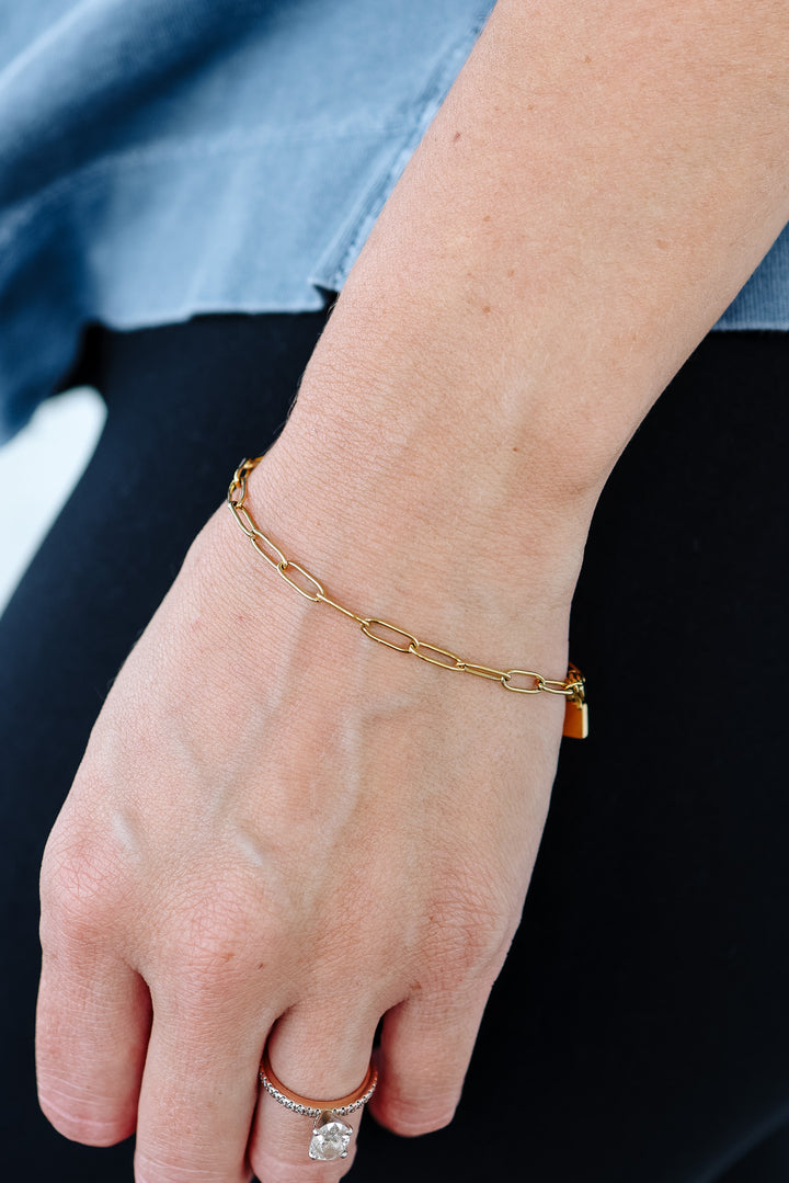 Chain Link Paperclip Bracelet