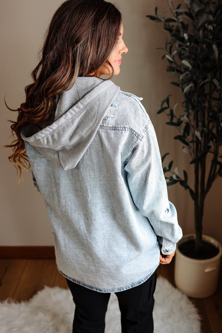 Hadlee Denim Shirt Hoodie