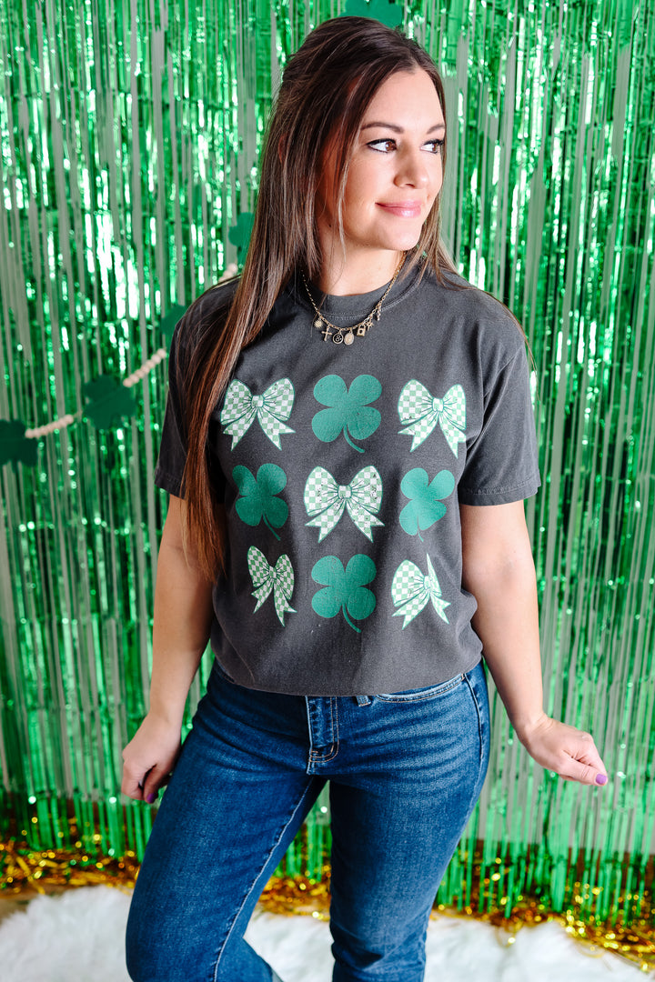 Shamrock Chic Graphic Tee - Pepper