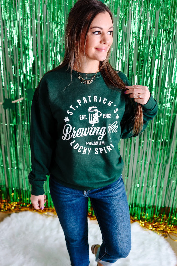 St. Patrick's Brewing Co. Crewneck Sweatshirt - Forest Green