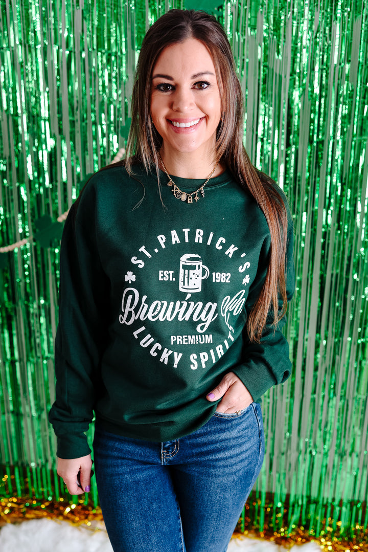 St. Patrick's Brewing Co. Crewneck Sweatshirt - Forest Green