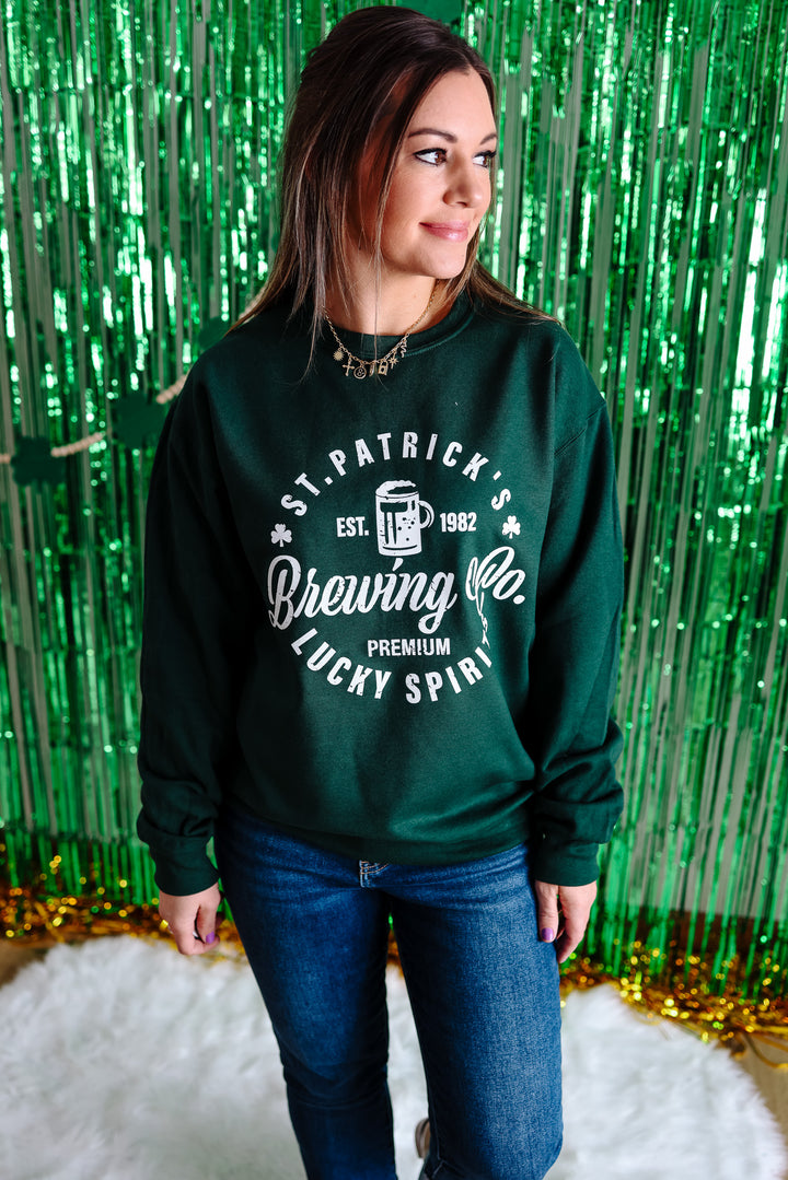 St. Patrick's Brewing Co. Crewneck Sweatshirt - Forest Green