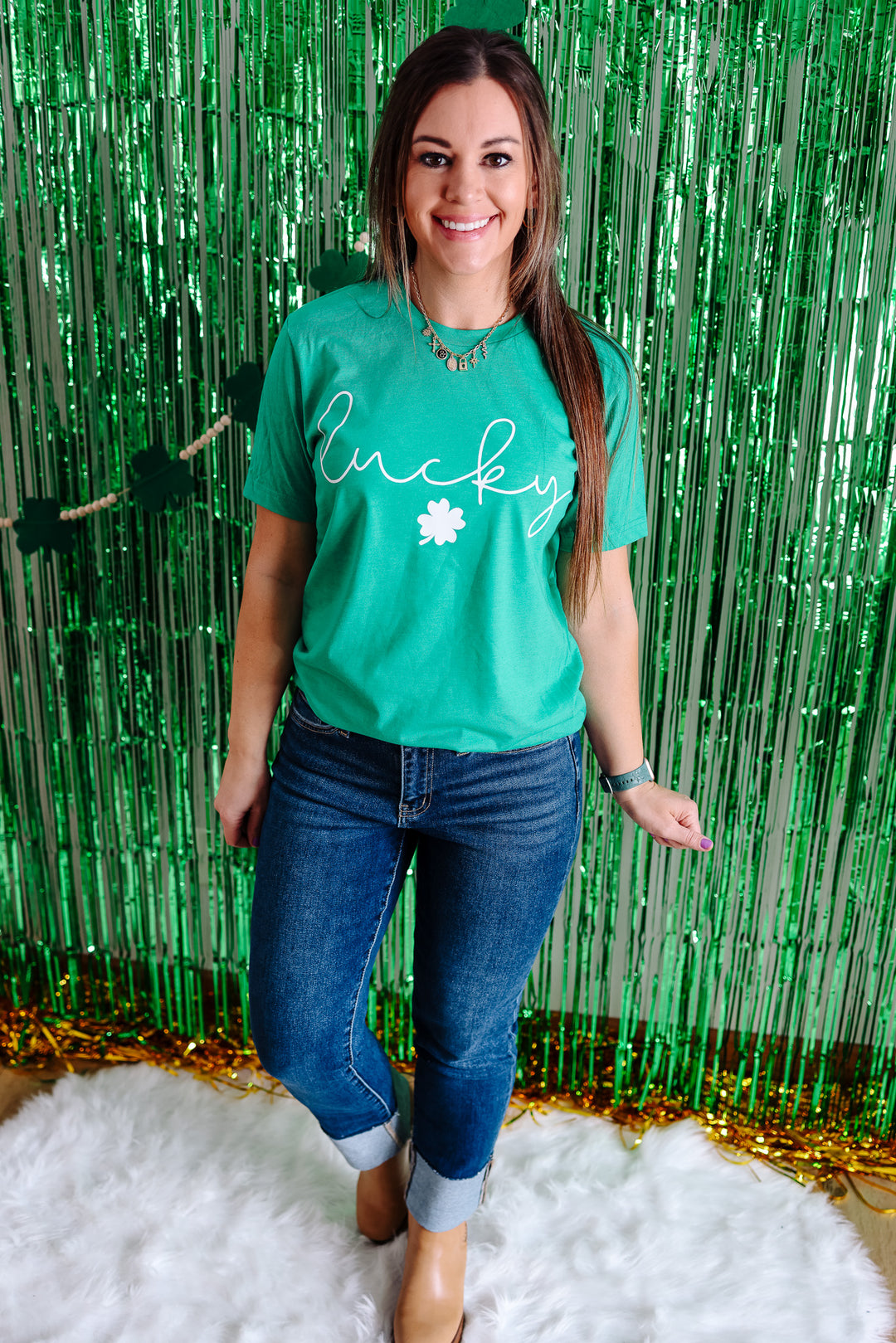 Lucky Little Clover Graphic Tee - Heather Kelly