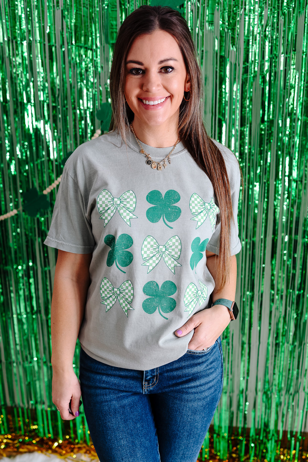 Shamrock Chic Graphic Tee - Bay