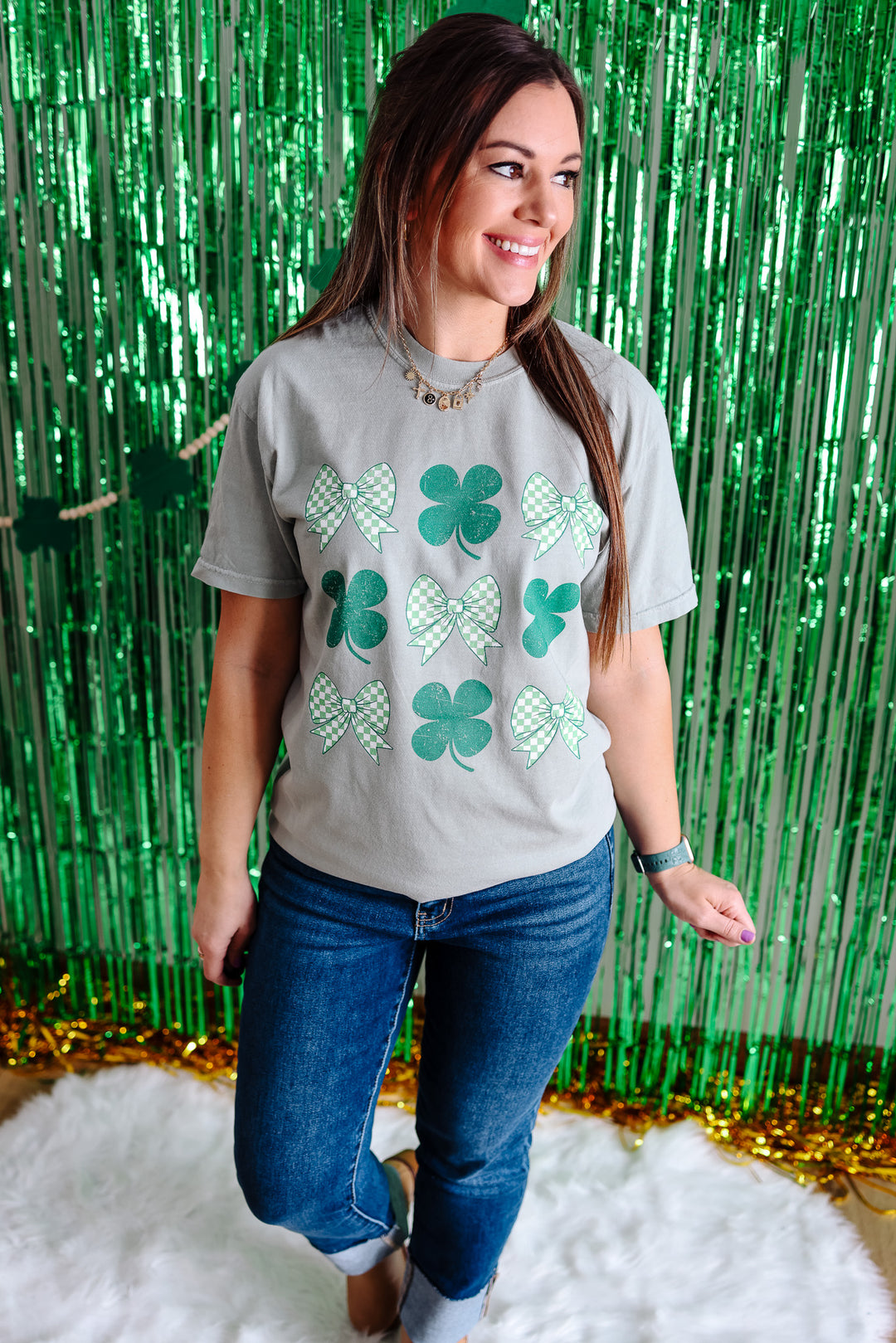 Shamrock Chic Graphic Tee - Bay