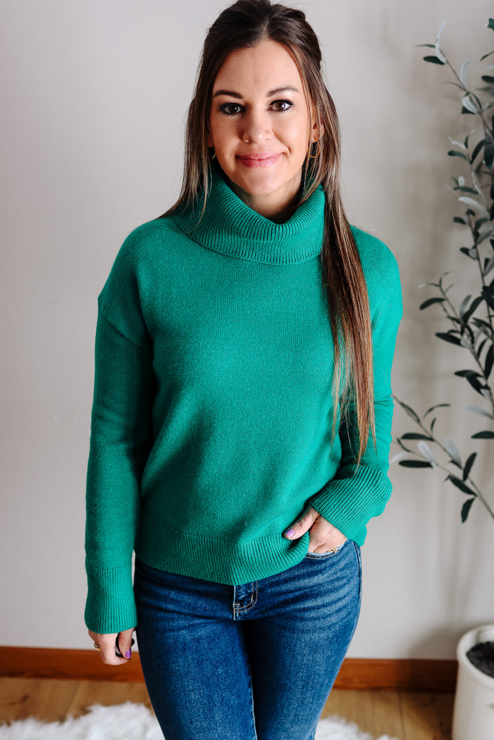 Marlow Turtleneck Sweater - Jade