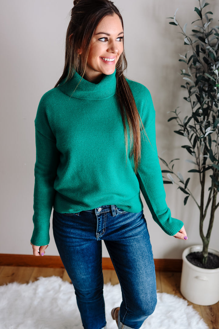 Marlow Turtleneck Sweater - Jade