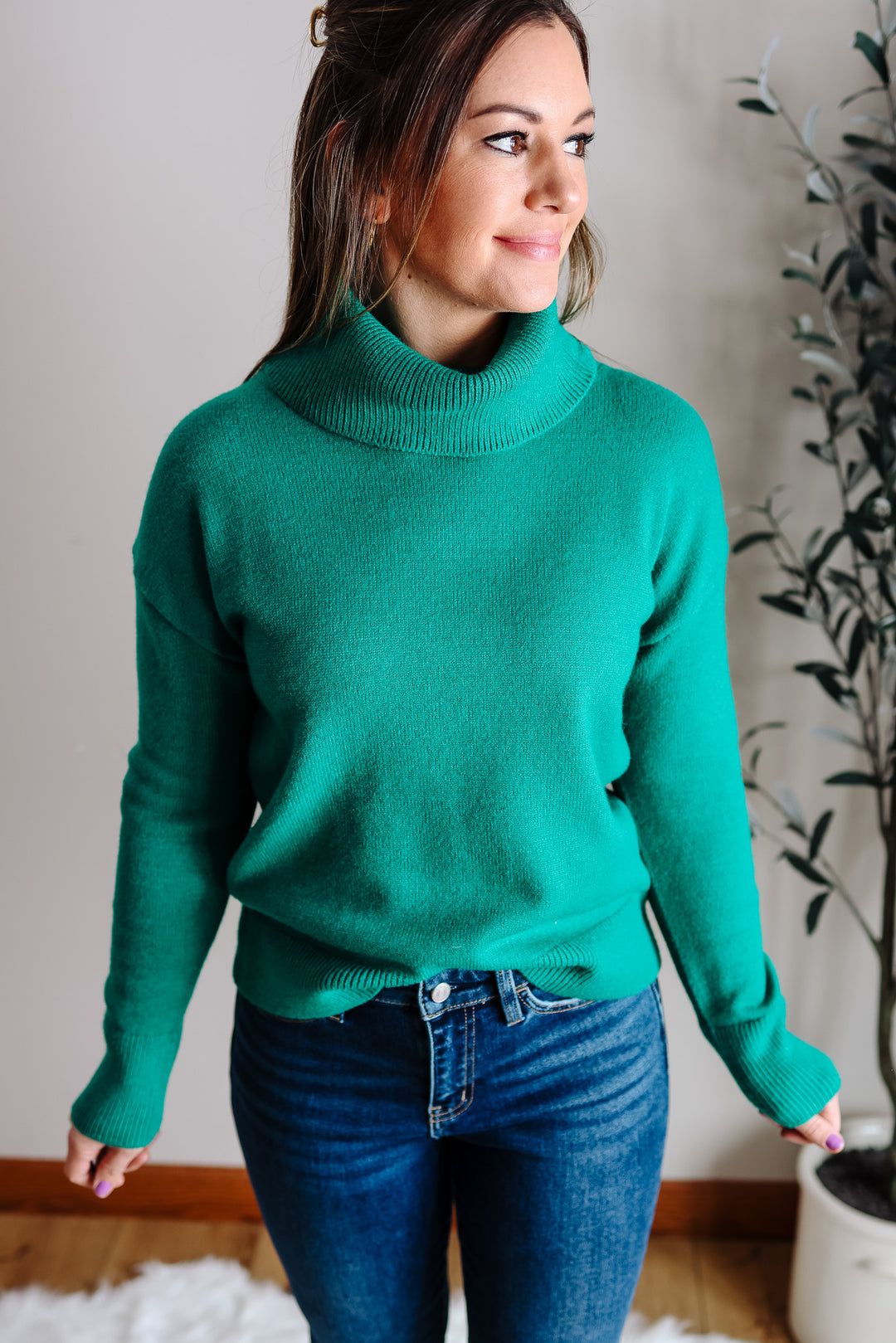 Marlow Turtleneck Sweater - Jade