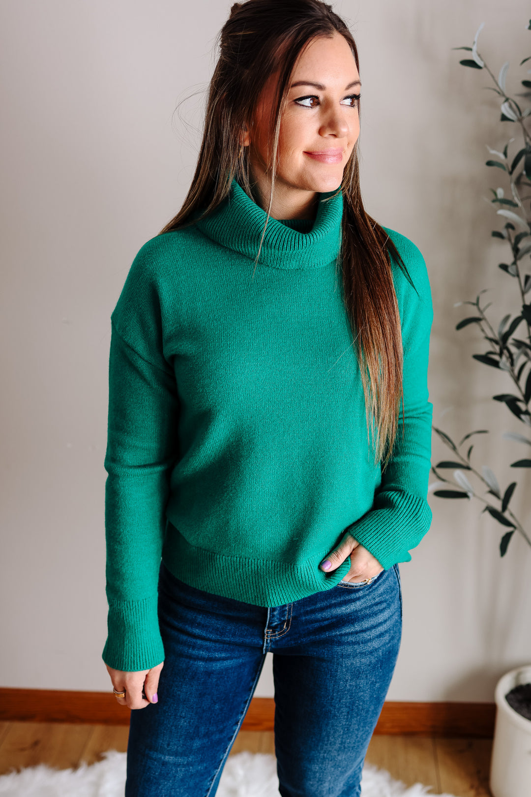 Marlow Turtleneck Sweater - Jade