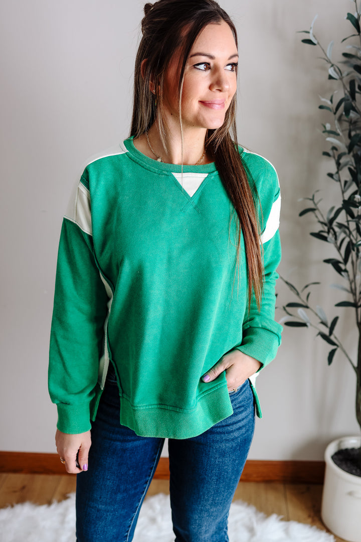 Jovie French Terry Sweatshirt - Kelly Green