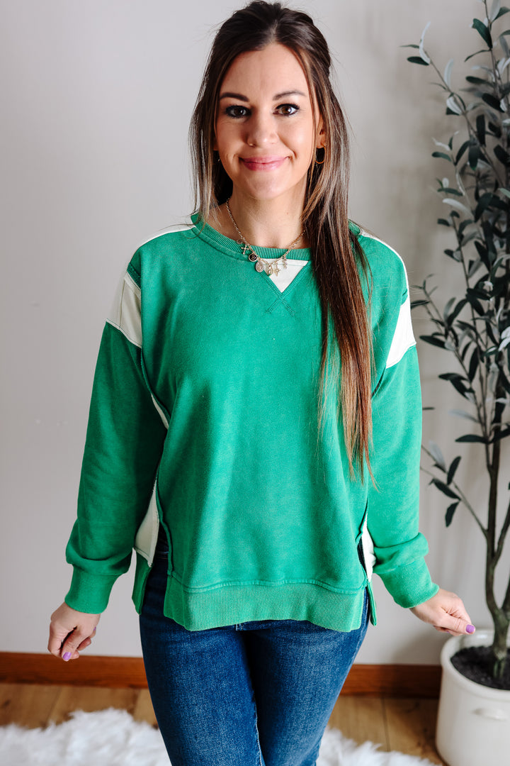 Jovie French Terry Sweatshirt - Kelly Green