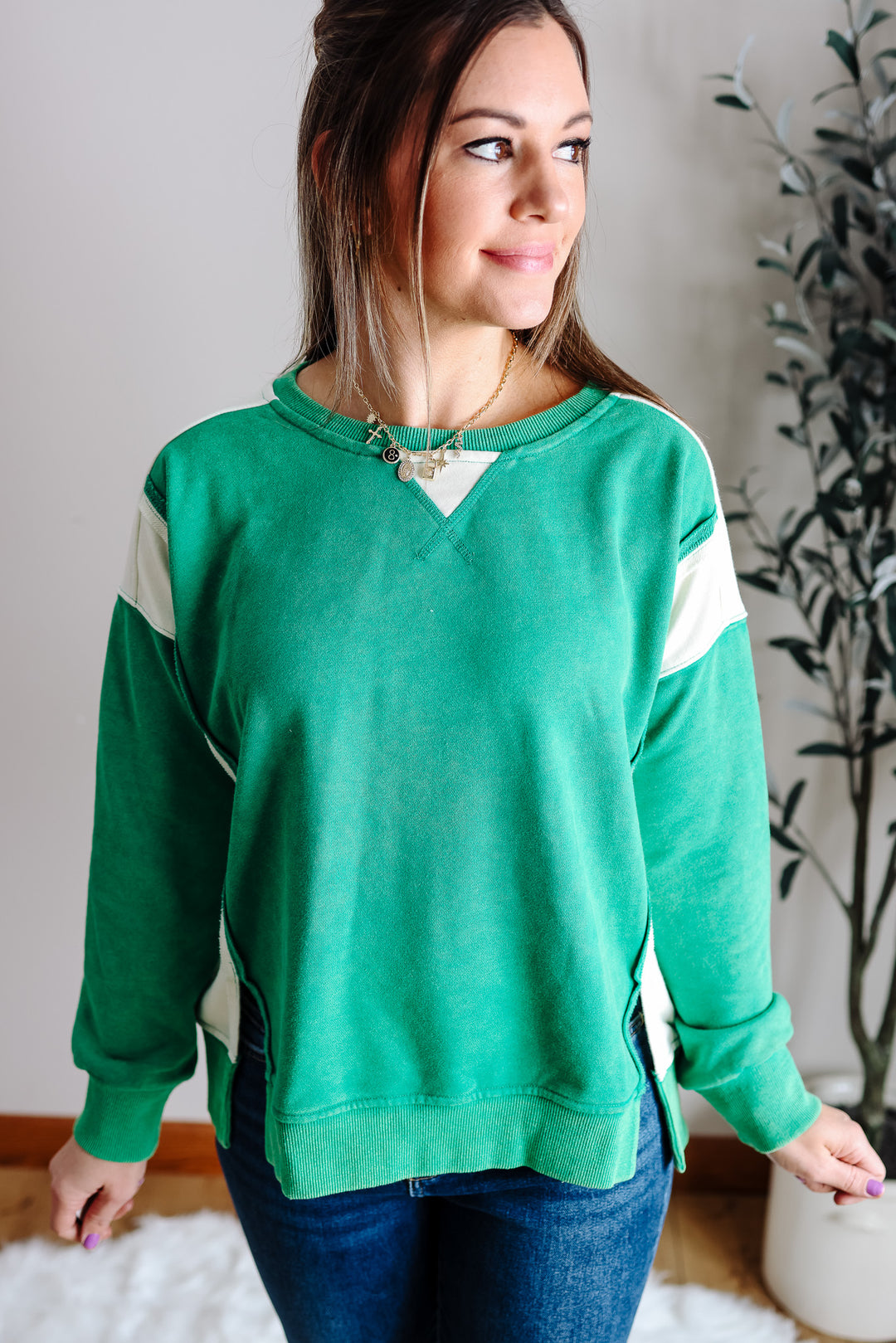 Jovie French Terry Sweatshirt - Kelly Green