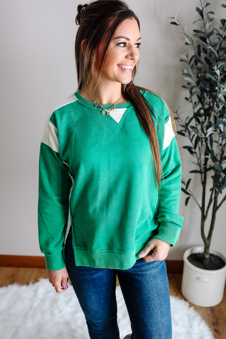 Jovie French Terry Sweatshirt - Kelly Green