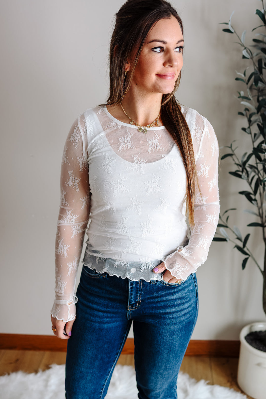 Rogue Lace Top - White