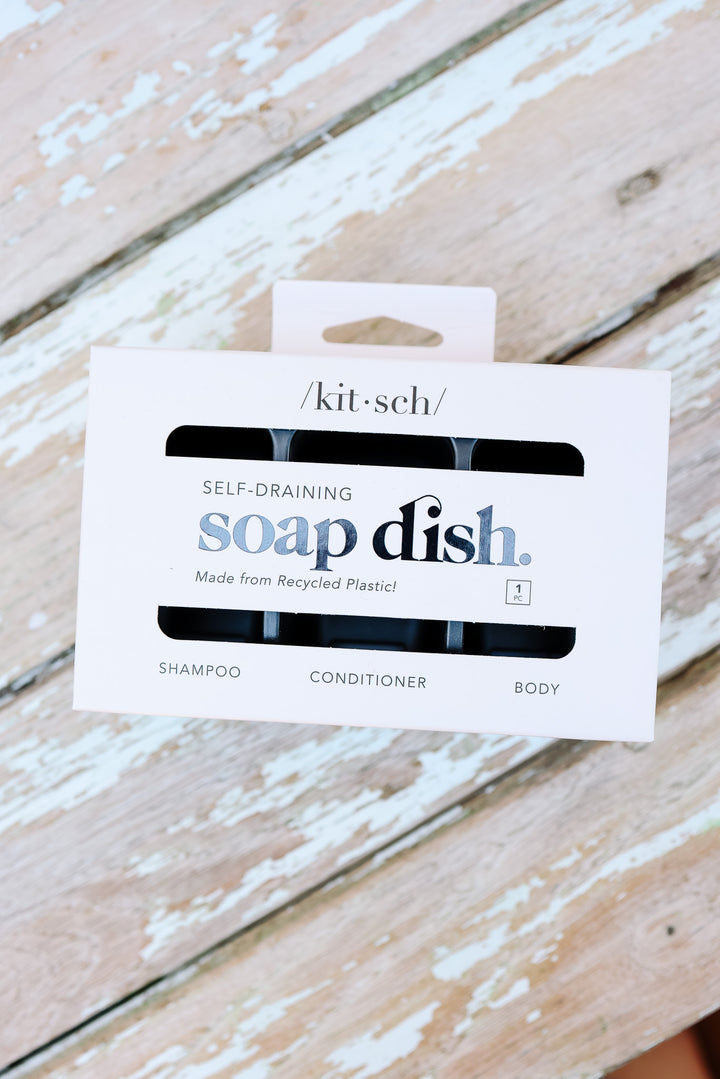 Self-Draining Soap Dish - Black