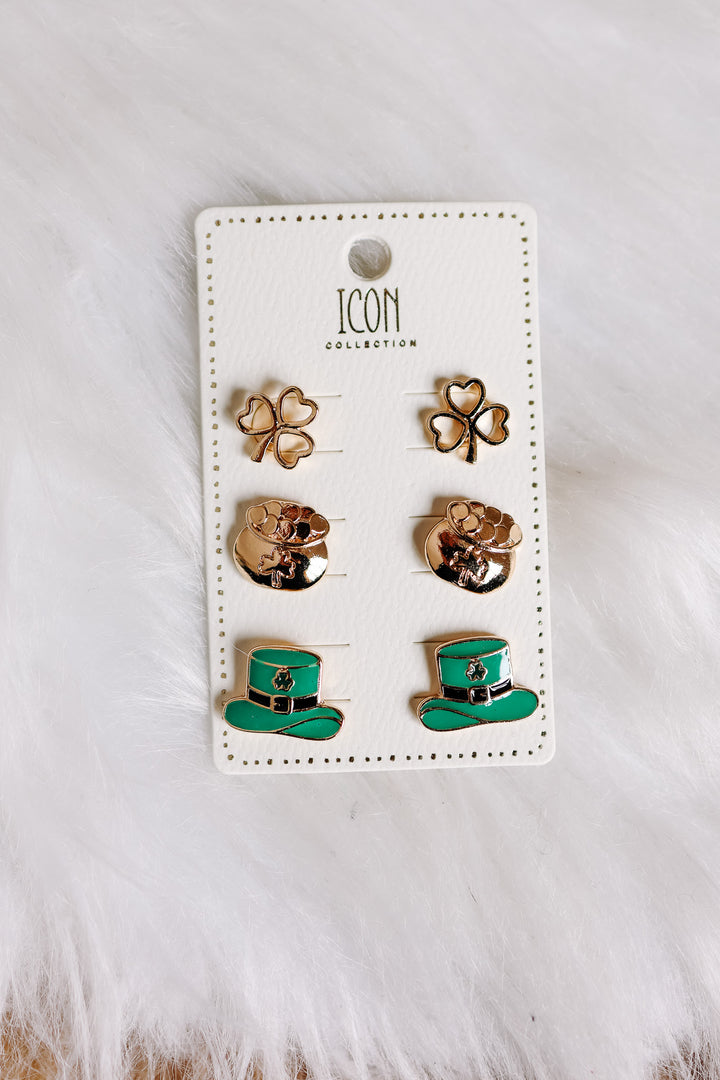 St.Patrick's Clover Earring Set