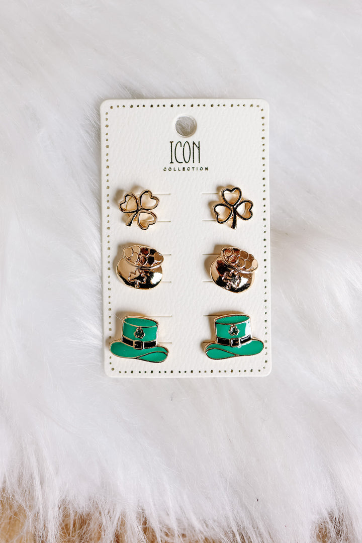 St.Patrick's Clover Earring Set